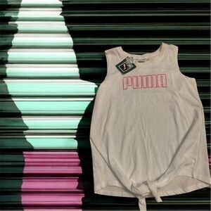 Puma White Tank with Pink Logo Nwt PROMO 2x15$